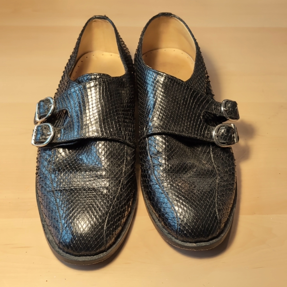 Friendship Genuine Leather Buckle Loafer Flats